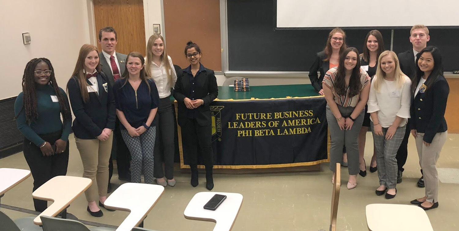 Phi Beta Lambda students in business competition