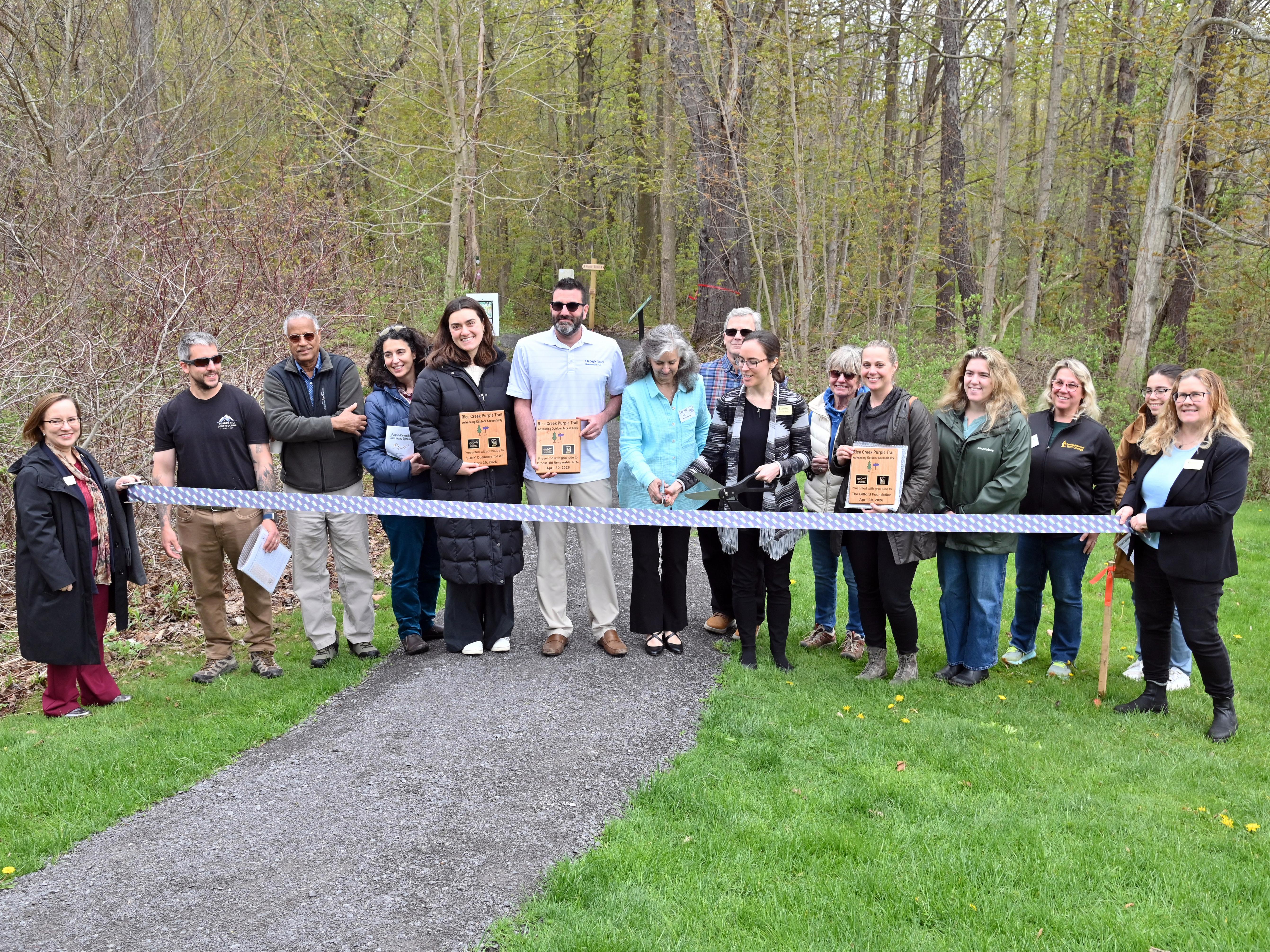 Ribbon cutting for Rice Creek Field Station's new accessible trail