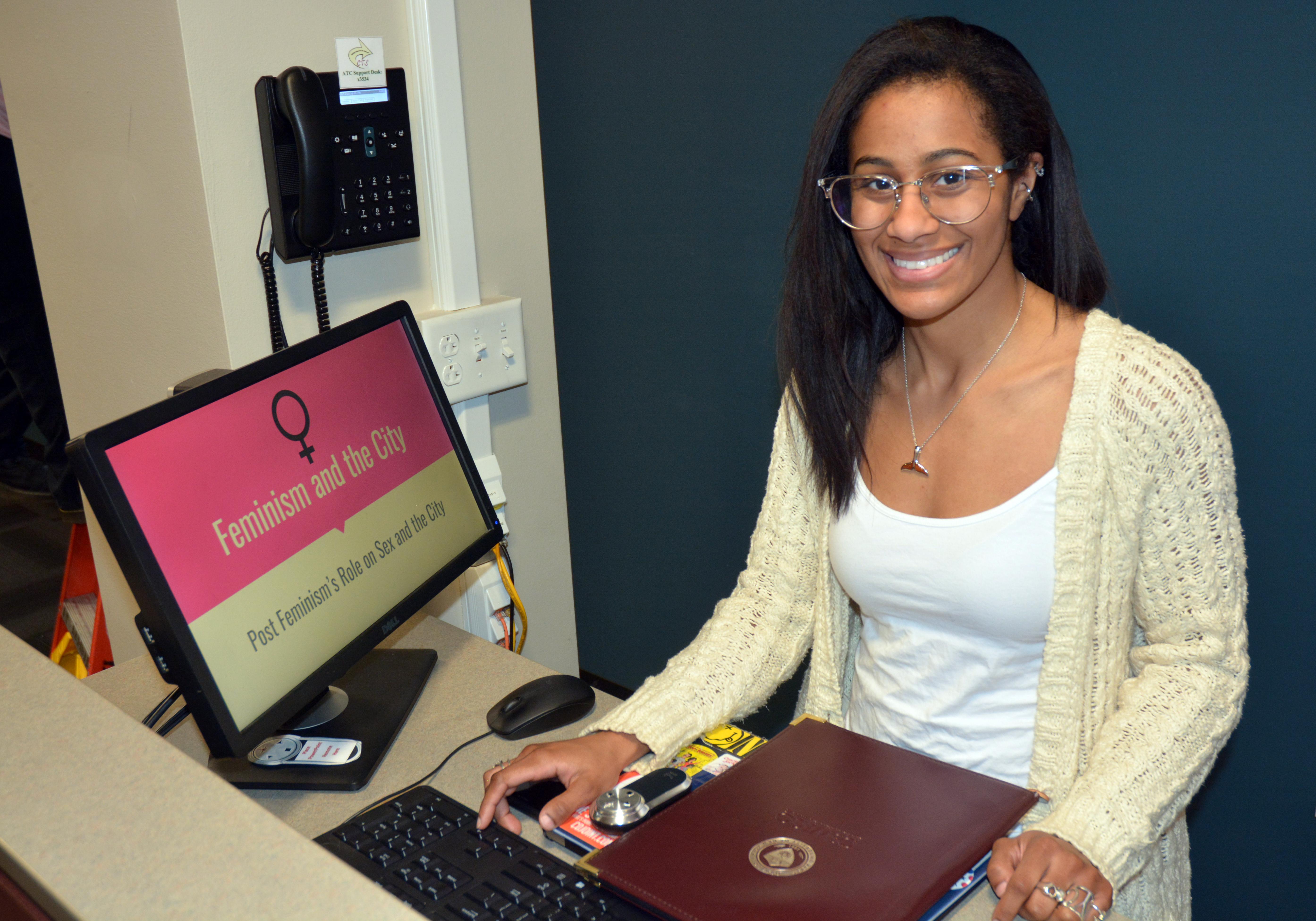 Tahirah Abdo prepares her Quest presentation