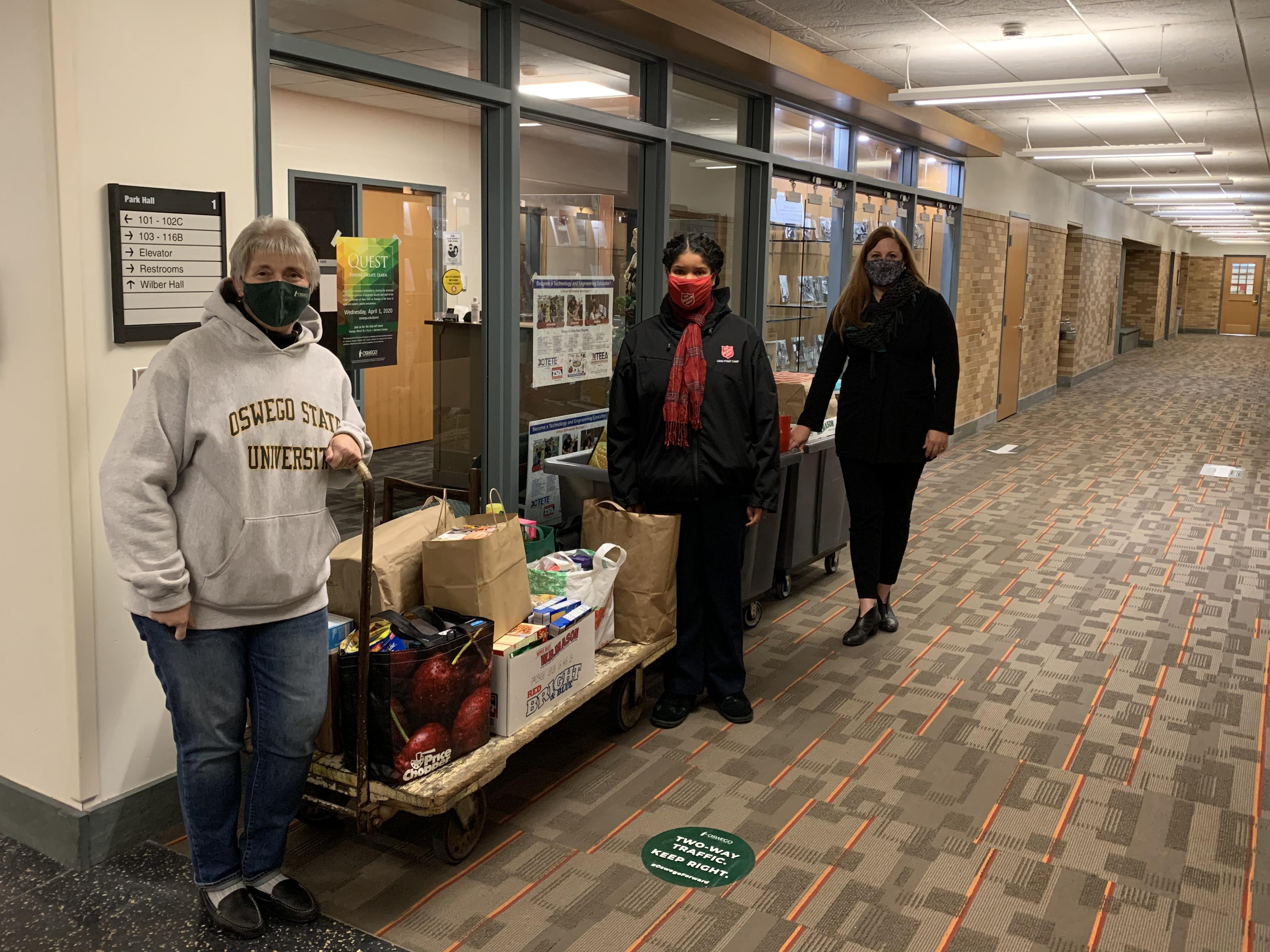 From the 2020 drive, on-campus donations supported the United Way of Greater Oswego County, Salvation Army and others