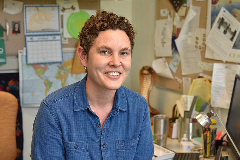 Math specialist Kate Spector in her office