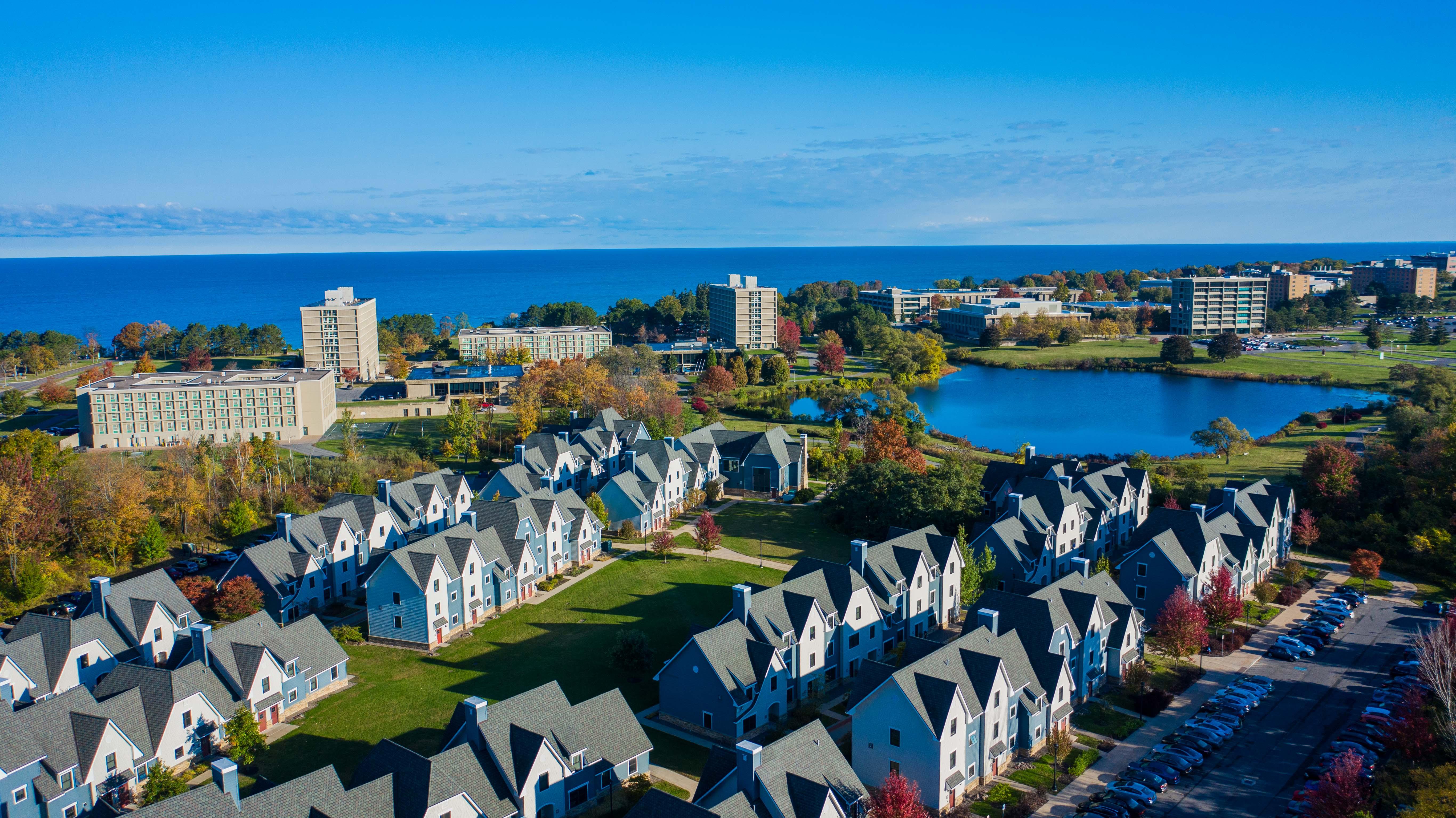 SUNY Oswego from above The Village