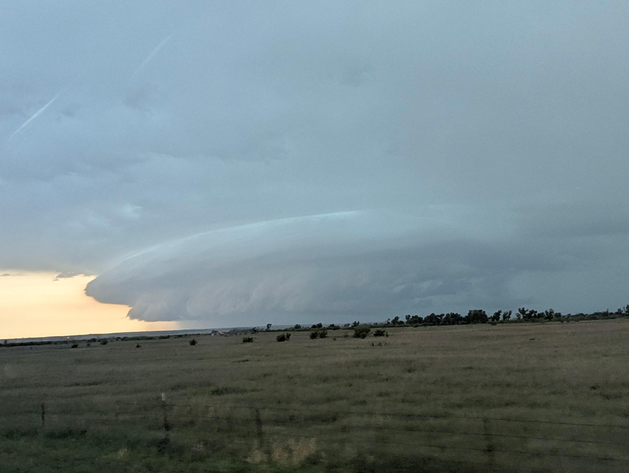 SUNY Oswego’s storm-chasing class observed this massive supercell near Laverne, Oklahoma, on May 28. 