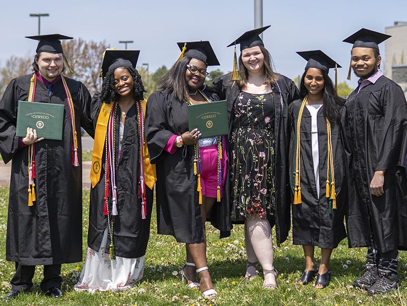 SUNY Oswego graduates at the May 2021 Commencement 