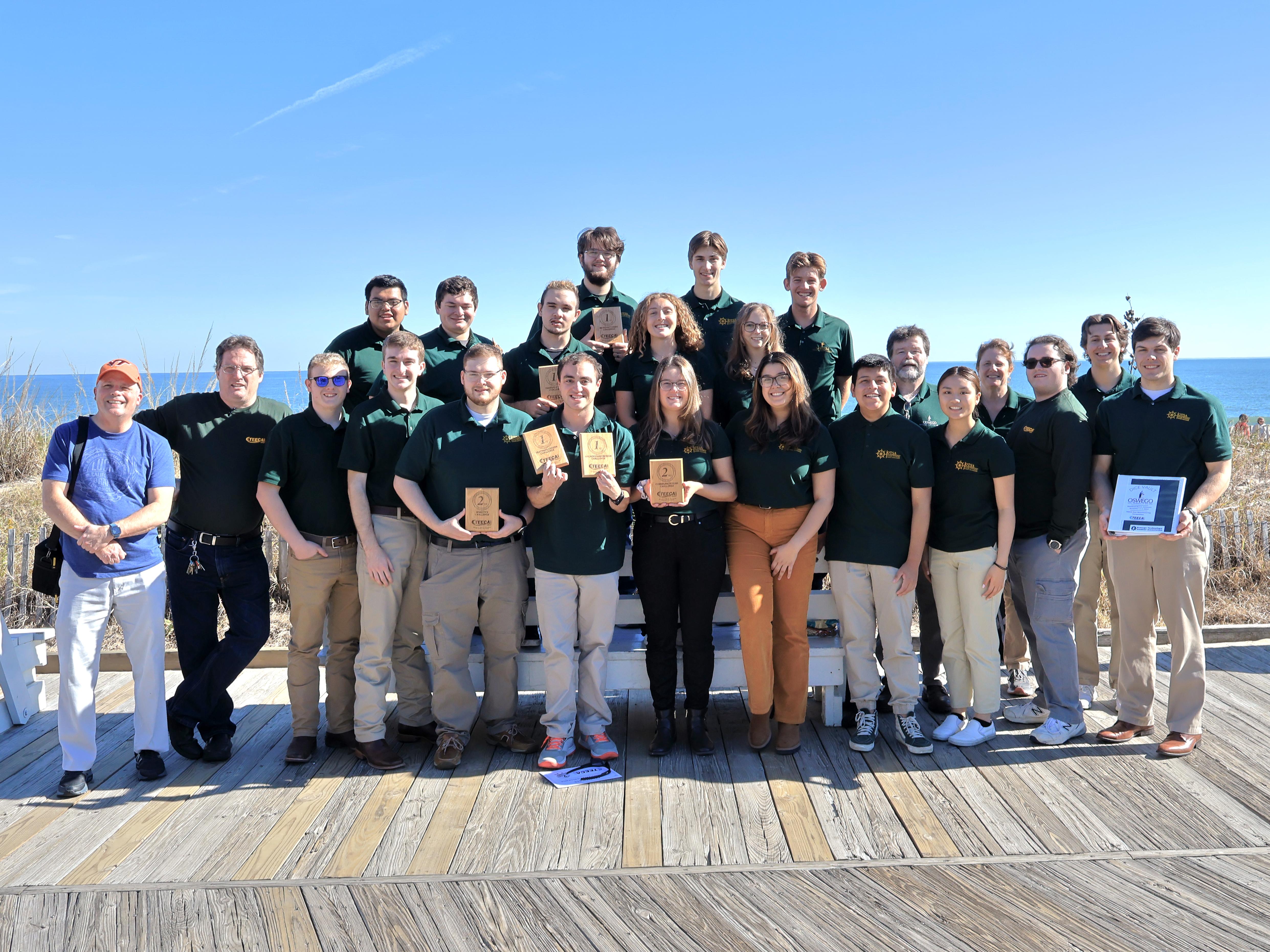 A large and successful turnout of SUNY Oswego students and faculty won several awards at the recent TEECA regional conference.