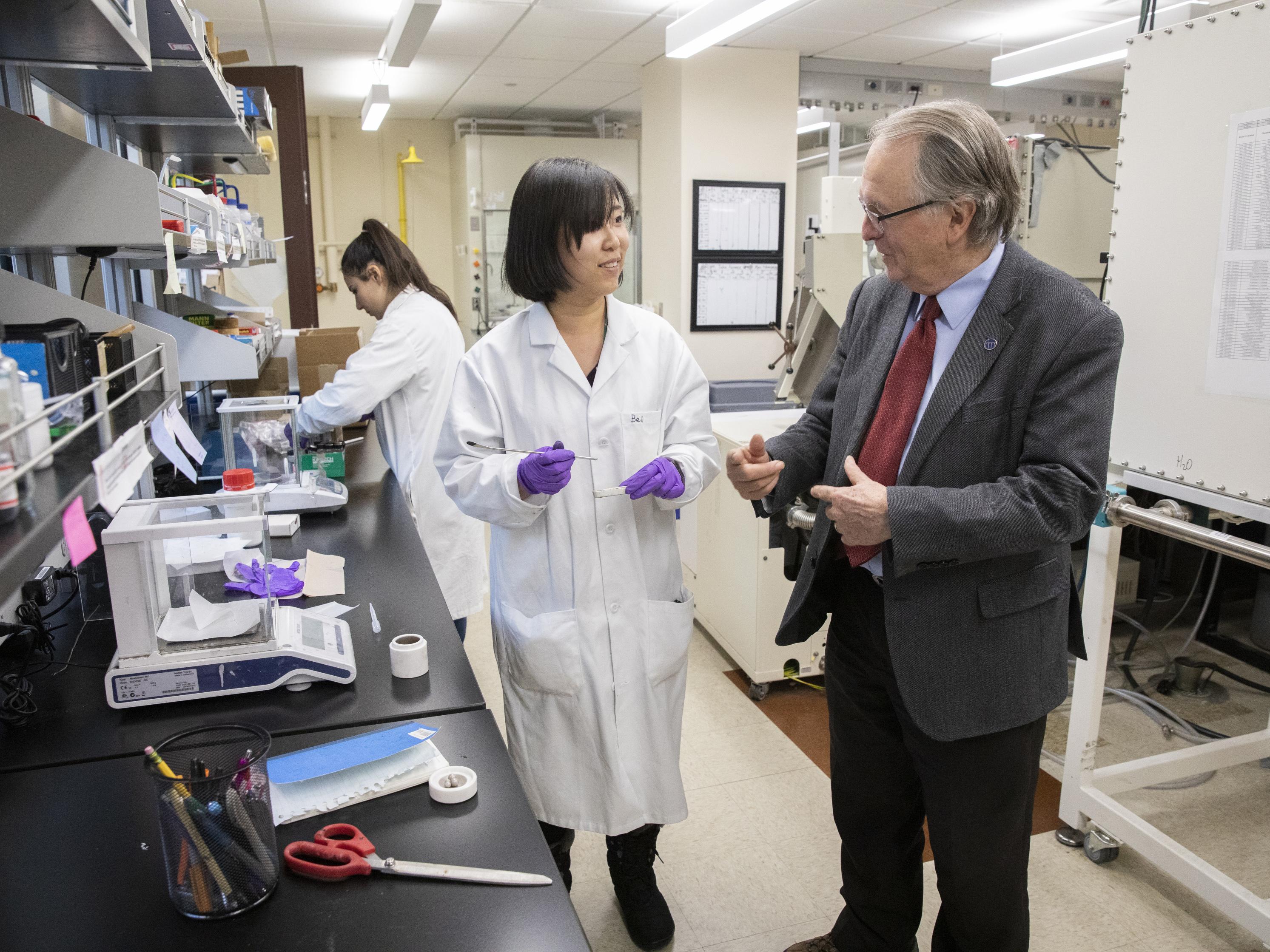 M. Stanley Whittingham works in a Binghamton lab