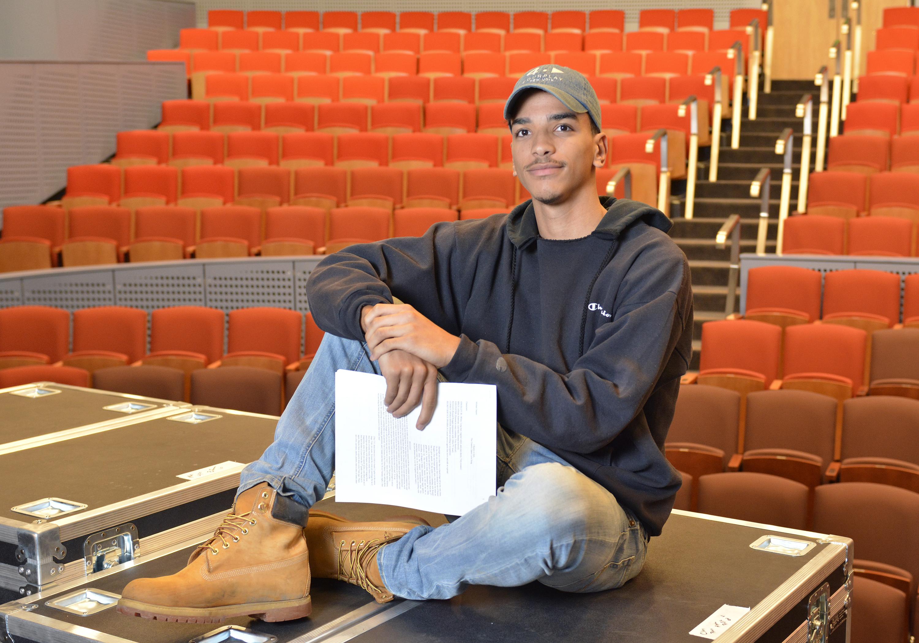 Student playwright Michael Jaquez