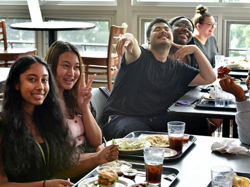 EOP students enjoy a lunch during their July summer program