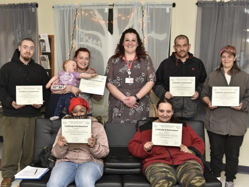 Circle of Security Parenting graduates at Catholic Charities in Fulton in February 2022