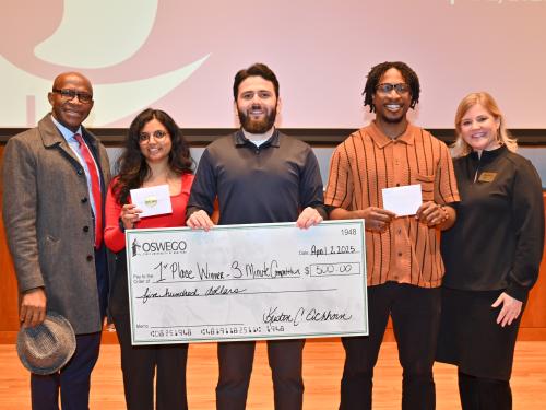 3 Minute Thesis winners receive congratulations