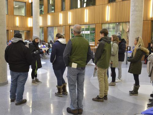 Families on admissions tour