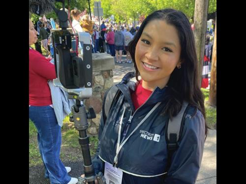 After graduating from SUNY Oswego with a degree in broadcasting and mass communication in 2021, New York City native Adriana Loh decided to build her career as a multimedia journalist with Spectrum News 1 in the Central New York area she had grown to love