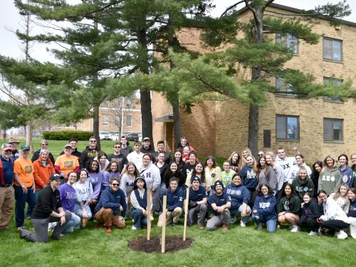 Campus and community volunteers, including several Greek organization, took part in 2023 Arbor Day activities