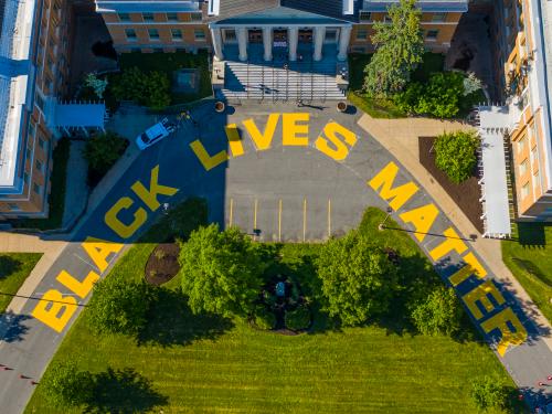 Black Lives Matter mural at Sheldon Hall