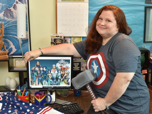 Becky Burch conducted research on physical dimensions of superheroes