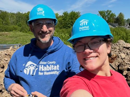 Michael and Shirley Catalano take part in a Habitat for Humanity event