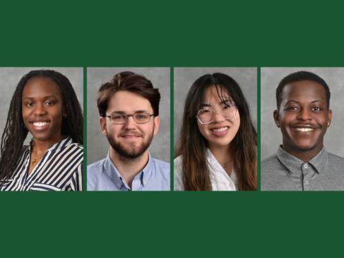 Four Oswego students this year received SUNY’s highest systemwide student award recently, the Chancellor’s Award for Student Excellence.