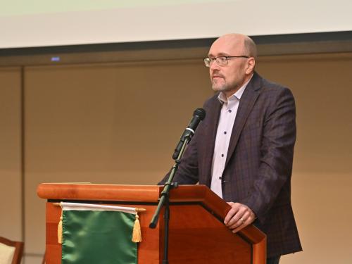 The Entrepreneurial Mindset conference featured conference featured a keynote by entrepreneur and Oswego alumnus Joe Kinsella, whose startups included the very successful CloudHealth Technologies.