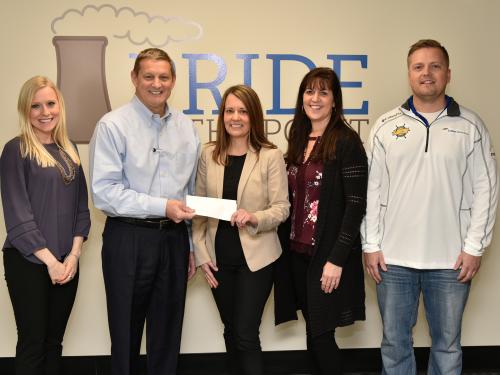 Exelon presents check to support Leadership Oswego County