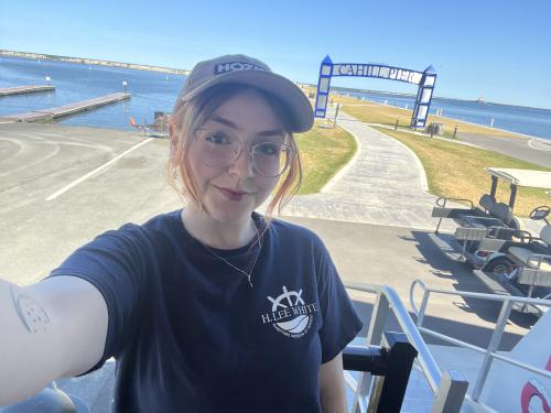 As a New York Sea Grant Community Engaged Fellow, SUNY Oswego student Aileigh Ray spent her summer working at the H. Lee White Maritime Museum at Oswego, where she created her own exhibit on Lake Ontario recreation and tourism
