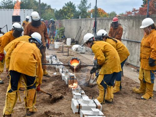 The Iron Pour is a highlight of the university's annual Festival of Fire