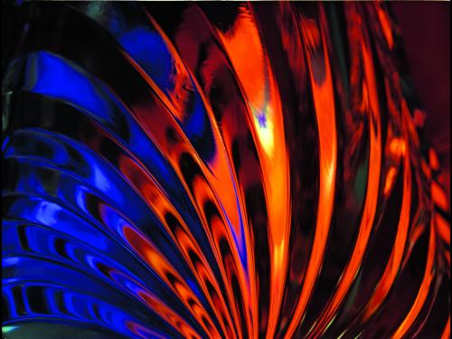 A colorful abstract-looking photo titled Fire and Water