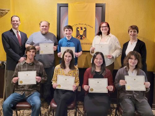 Six Oswego students and a staff member were recently inducted into the SUNY Oswego chapter of Delta Phi Alpha, the National German Honor Society.