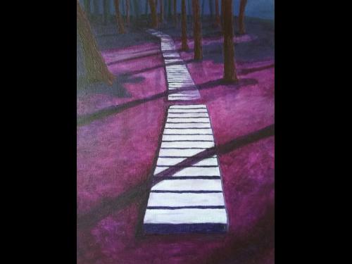 Cala Glatz creates paintings and mixed media