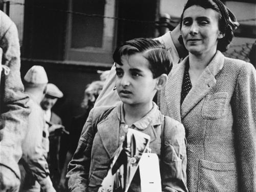 Refugees from World War II at a one-of-kind refugee center included the pictured child and woman in an image courtesy of the United States Holocaust Memorial Museum