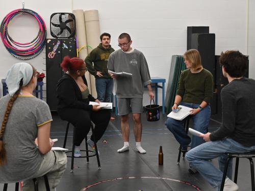 For SUNY Oswego senior theatre major Ian Katz, directing the Theatre Department’s production of “The Grown Ups” culminates years of hard work in a program that allows students to experience many different avenues. 