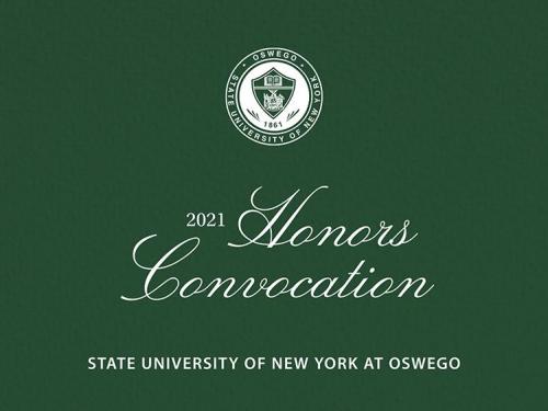 Honors Convocation SUNY Oswego logo with college seal