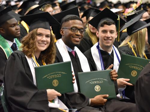 Recent and future graduates will join SUNY Oswego students, faculty, staff and alumni in benefitting from this transformative $1.075 million gift that will make an immediate impact and help the college implement the inclusive vision of what will be called