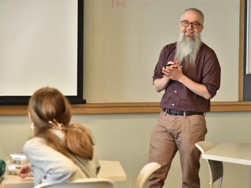 JR Walsh, who teaches poetry and fiction at SUNY Oswego, coordinates a writing project connecting the English and writing programs with students in Baker High School in Baldwinsville.