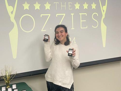 Katie Karlen with Ozzies awards