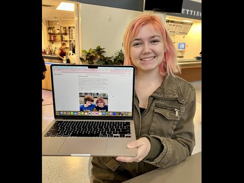 Freshman creative writing major Kayde Knorr with a successful publication in the New York Times