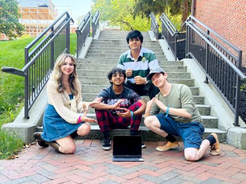 LakerHacks team pausing during the Johns Hopkins competition