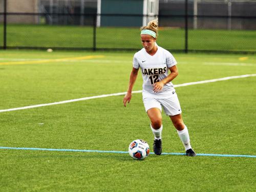 Alexa Restante with soccer ball