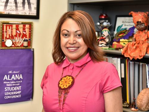 Maggie Rivera, the college's coordinator of student involvement