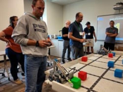 Micron grant brings statewide teachers to SUNY Oswego for robotics training