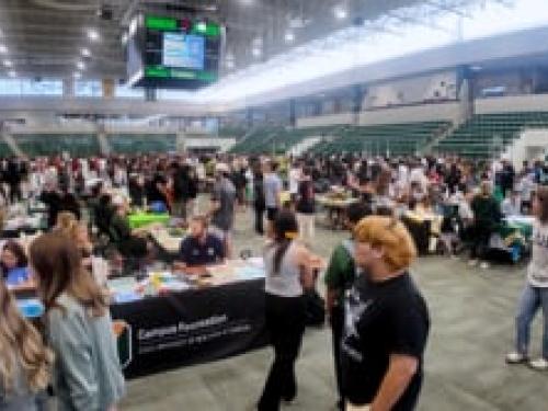 Student Involvement Fair 2025 with interviews