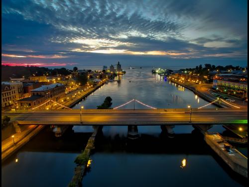 Oswego River inlet to Lake Ontario