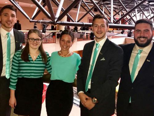 Enactus students at competition