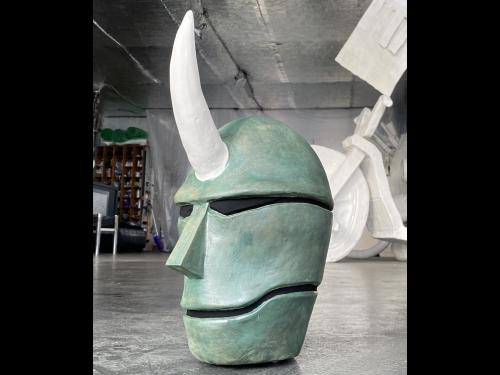 Large rhinoceros head from Rhino World Order exhibition 