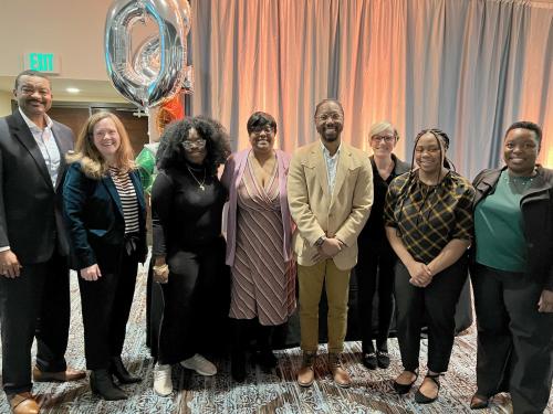 Students, faculty and administrators from SUNY Oswego attending the Syracuse City School District Educational Foundation Recognition Breakfast