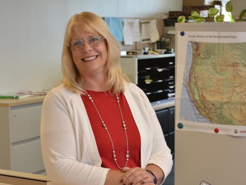 Christine Dallas in academic office