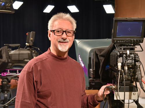 Patrick Moochler in a TV studio