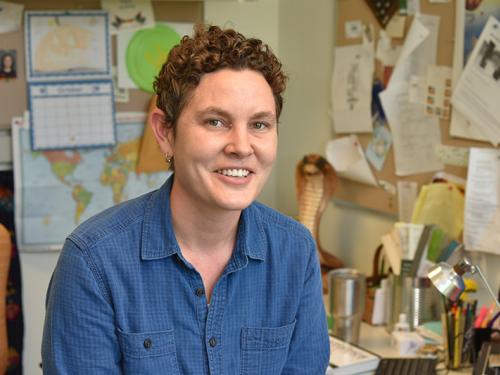 Math specialist Kate Spector in her office