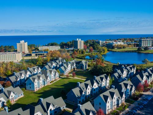 SUNY Oswego from above The Village