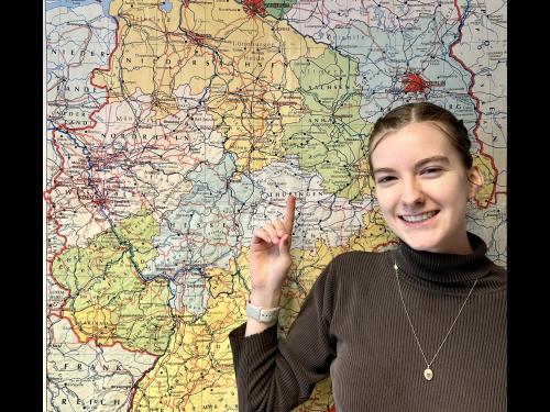 The German Academic Exchange Service (Deutscher Akademischer Austauschdienst, or DAAD) awarded a generous grant to SUNY Oswego student Ruthie Taber for summer study in Germany.  
