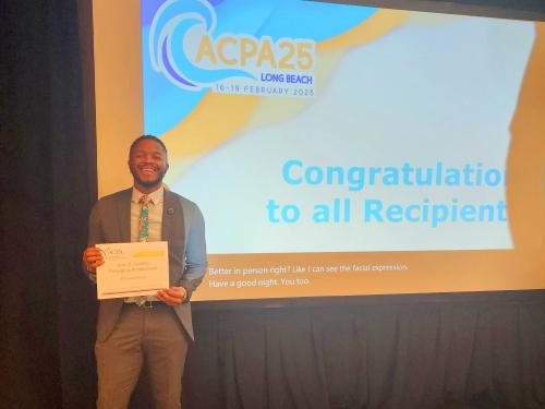 For Terrian Garvis, recently winning the ACPA-College Student Educators International, Annuit Coeptis Emerging Professional Award, is just one more example of supporting others any way he can.